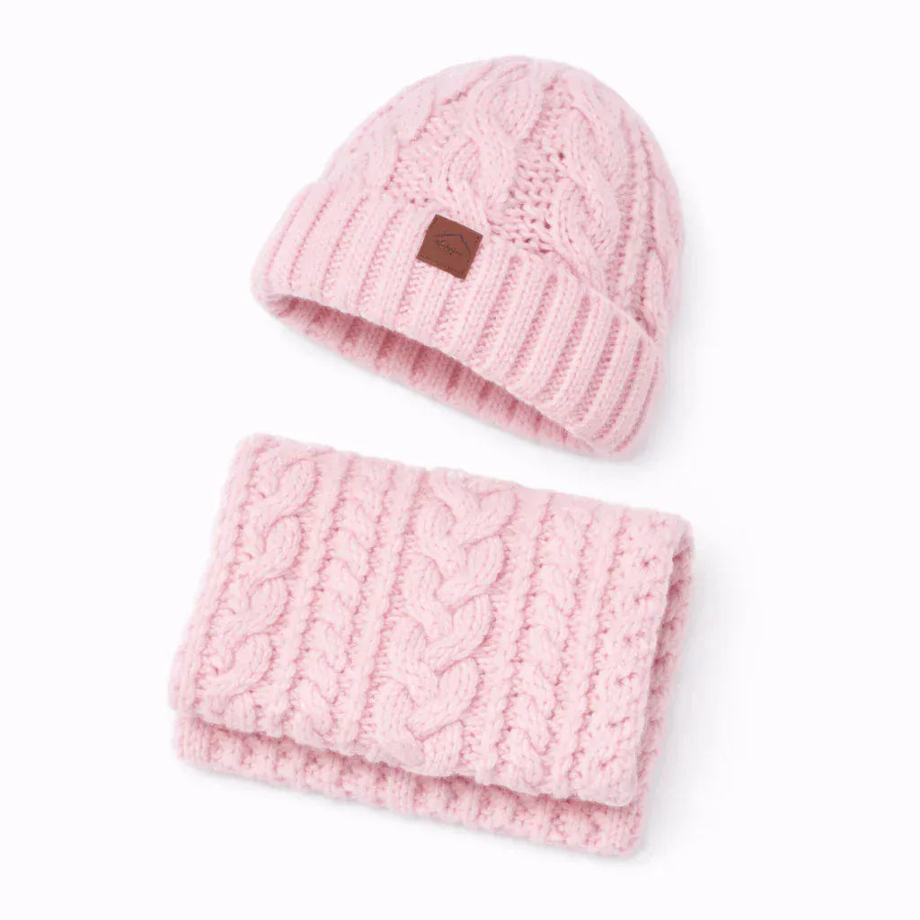 Ensemble Bonnet Femme et Écharpe Tricoté